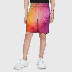 Шорты детские Облака краски, цвет: 3D-принт — фото 2