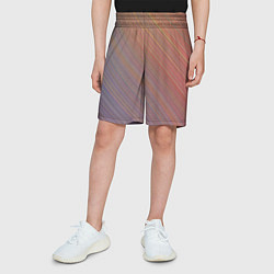 Шорты детские Градиент в полоску, цвет: 3D-принт — фото 2