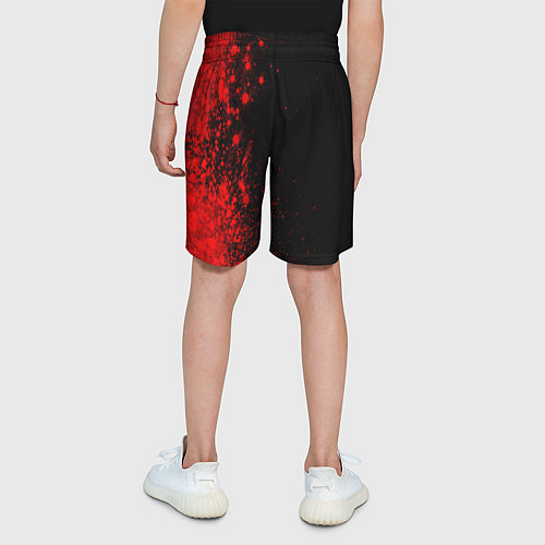 Детские шорты Fallout - red gradient по-вертикали / 3D-принт – фото 4