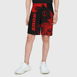 Шорты детские Saab - red gradient вертикально, цвет: 3D-принт — фото 2