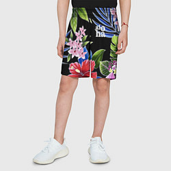 Шорты детские Tropical flowers - aloha, цвет: 3D-принт — фото 2