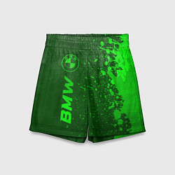 Шорты детские BMW - green gradient по-вертикали, цвет: 3D-принт