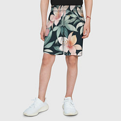 Шорты детские Цветочный паттерн, цвет: 3D-принт — фото 2