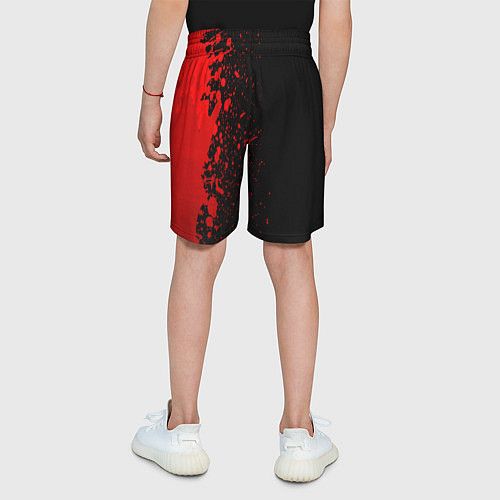 Детские шорты Porto - red gradient по-вертикали / 3D-принт – фото 4