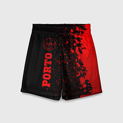 Шорты детские Porto - red gradient по-вертикали, цвет: 3D-принт