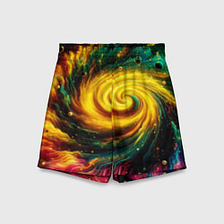 Шорты детские Neon space - ai art fantasy, цвет: 3D-принт