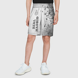 Шорты детские Real Madrid - white gradient по-вертикали, цвет: 3D-принт — фото 2