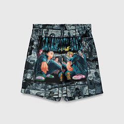 Шорты детские Дни сакамото главные герои, цвет: 3D-принт