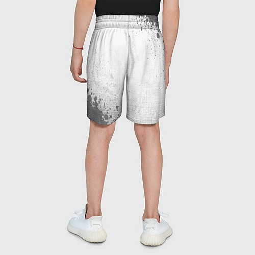 Детские шорты Leeds United - white gradient вертикально / 3D-принт – фото 4