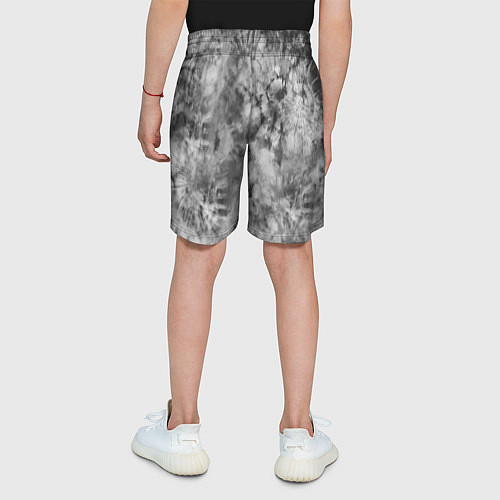 Детские шорты Серый тай дай - абстракция / 3D-принт – фото 4