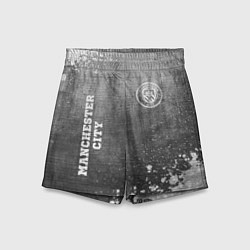 Детские шорты Manchester City - grey gradient вертикально