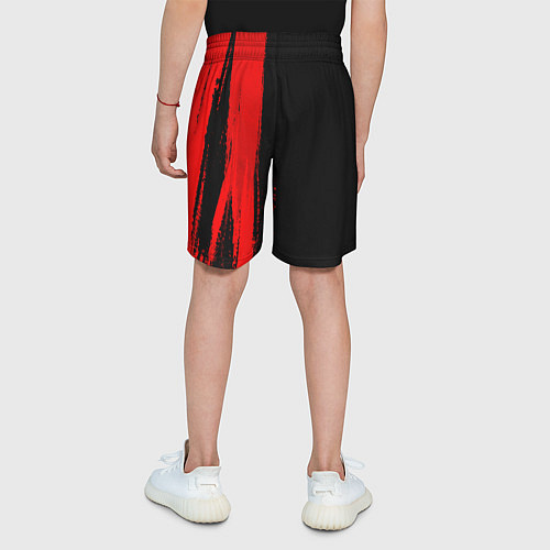 Детские шорты Manchester City - red gradient по-вертикали / 3D-принт – фото 4