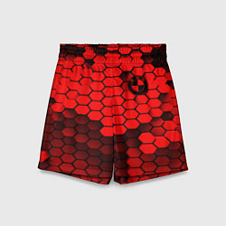 Шорты детские BMW карбоновая абстракция, цвет: 3D-принт