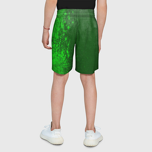 Детские шорты Ford - green gradient по-вертикали / 3D-принт – фото 4