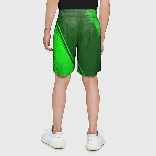 Детские шорты Real Madrid - green gradient вертикально / 3D-принт – фото 4
