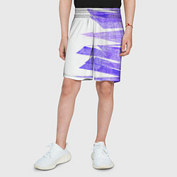 Шорты детские Color white purple, цвет: 3D-принт — фото 2