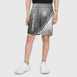 Шорты детские Chrysler - grey gradient вертикально, цвет: 3D-принт — фото 2