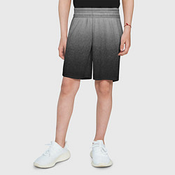 Шорты детские Серый градиент с затемнением текстура крошка, цвет: 3D-принт — фото 2