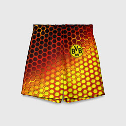 Шорты детские Borussia металлические соты, цвет: 3D-принт