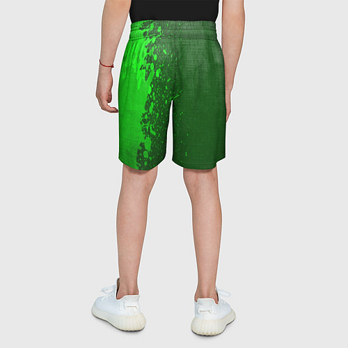 Детские шорты Assassins Creed - green gradient по-вертикали / 3D-принт – фото 4