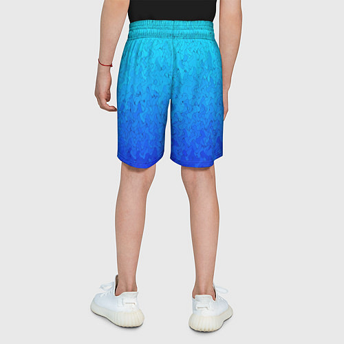 Детские шорты Голубой в синеву с узором / 3D-принт – фото 4