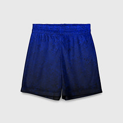 Шорты детские Текстурный из синего в чёрный градиент, цвет: 3D-принт