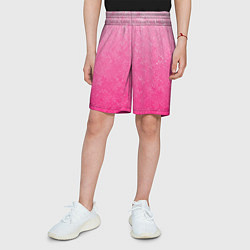 Шорты детские Розовый градиент с узором, цвет: 3D-принт — фото 2