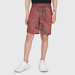 Шорты детские Черепа лошадей - эскиз, цвет: 3D-принт — фото 2