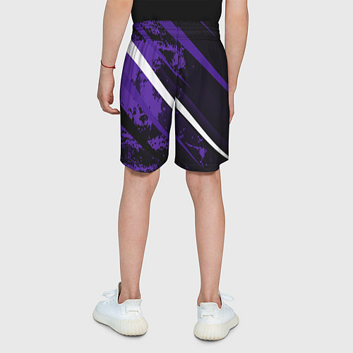 Детские шорты Color black purple line / 3D-принт – фото 4