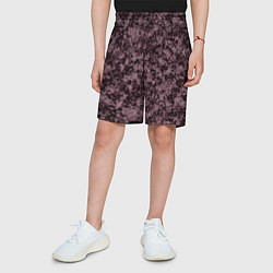 Шорты детские Горький шоколад мраморный узор, цвет: 3D-принт — фото 2