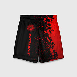 Шорты детские Chrysler - red gradient по-вертикали, цвет: 3D-принт