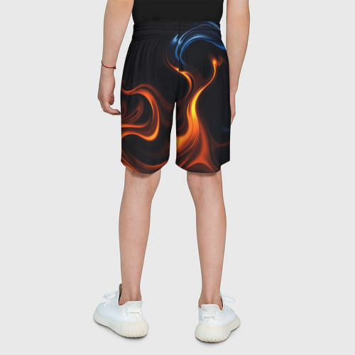 Детские шорты The color is fire orange / 3D-принт – фото 4