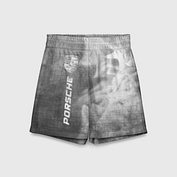 Шорты детские Porsche - grey gradient по-вертикали, цвет: 3D-принт