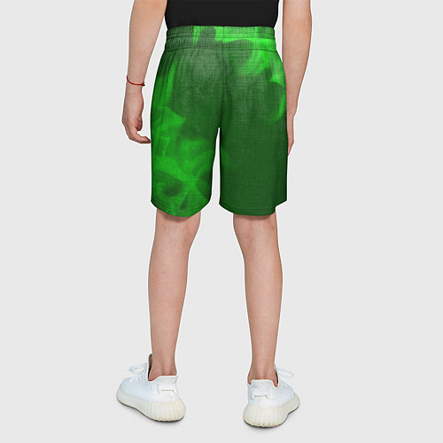 Детские шорты Fortnite - green gradient вертикально / 3D-принт – фото 4