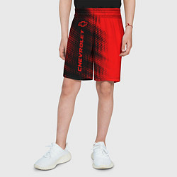 Шорты детские Chevrolet - red gradient по-вертикали, цвет: 3D-принт — фото 2