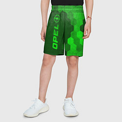 Шорты детские Opel - green gradient по-вертикали, цвет: 3D-принт — фото 2