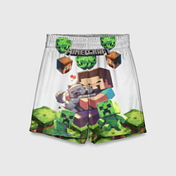 Шорты детские World of minecraft, цвет: 3D-принт
