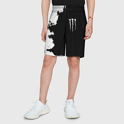 Шорты детские Monster energy краски белые, цвет: 3D-принт — фото 2