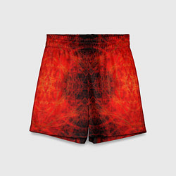 Шорты детские Красно-черная кожа дракона, цвет: 3D-принт