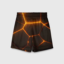 Шорты детские Оранжевое свечение текстура, цвет: 3D-принт