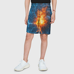 Шорты детские Взрыв из объемных плит, цвет: 3D-принт — фото 2