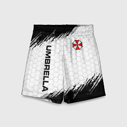 Шорты детские Амбрелла - белые соты, цвет: 3D-принт