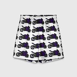 Детские шорты The motorcycle is dark purple