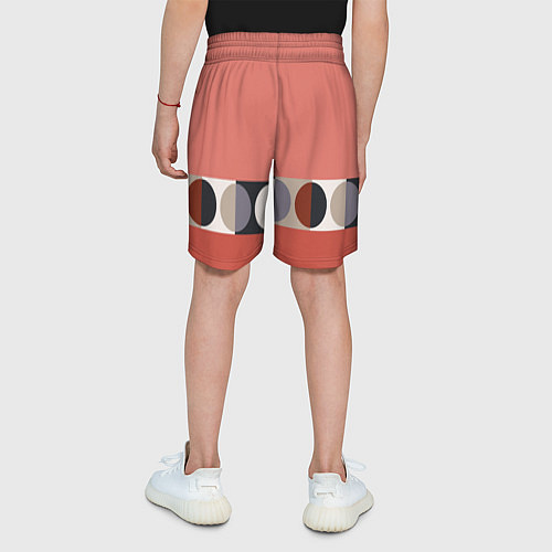 Детские шорты Луна Малевича розовый томат / 3D-принт – фото 4
