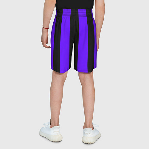 Детские шорты Color purple black stripes / 3D-принт – фото 4