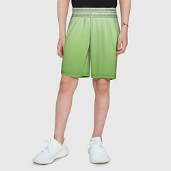 Шорты детские Градиент нежно-зеленый, цвет: 3D-принт — фото 2