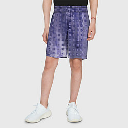 Шорты детские Геометрический градиент фиолетовый, цвет: 3D-принт — фото 2