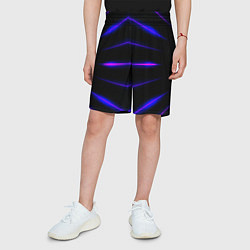 Шорты детские Color black neon stripes, цвет: 3D-принт — фото 2