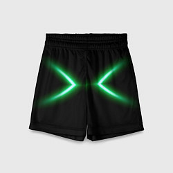 Шорты детские Neon green lines, цвет: 3D-принт