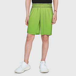 Шорты детские Color lime green, цвет: 3D-принт — фото 2